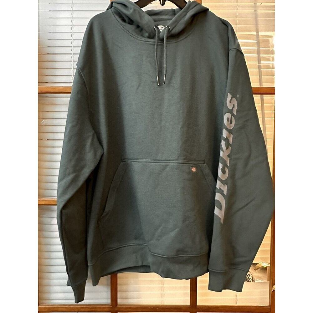 Dickies Hunter Green Sweatshirt Hoodie Mens Size XL Fleece Pullover Water Repel